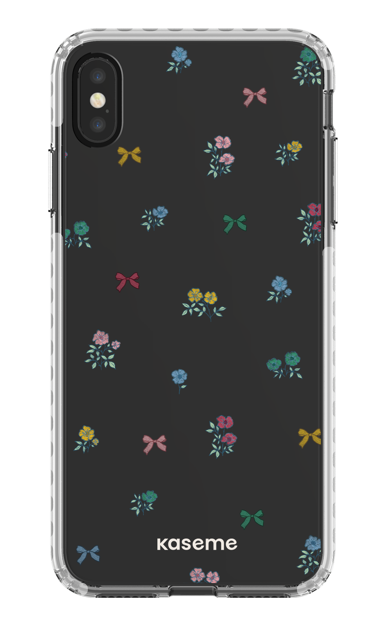 iPhone XS Max Clear Case - White Graceful Clear Case -