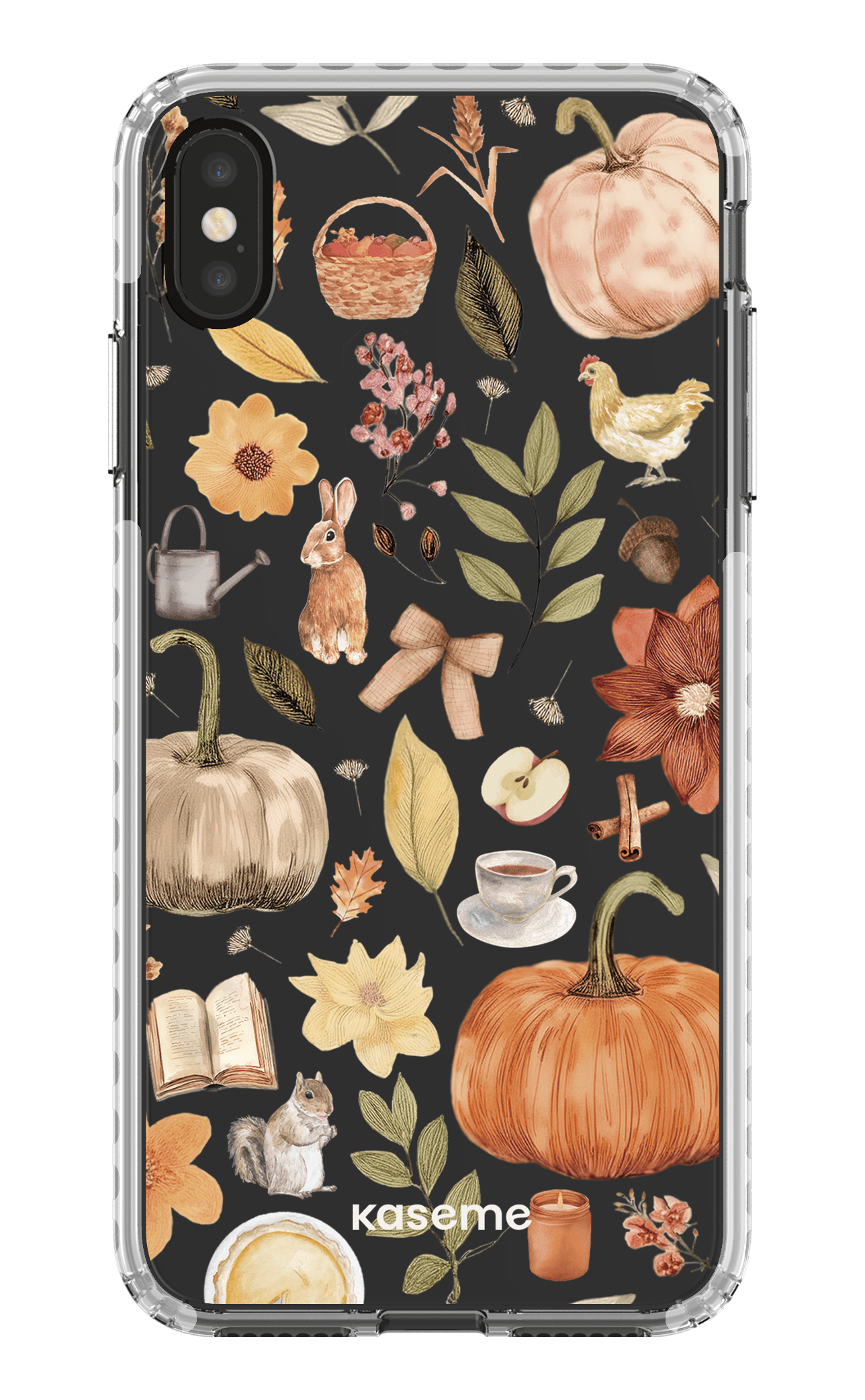 iPhone XS Max Clear Case - White Harvest Hues Clear Case -