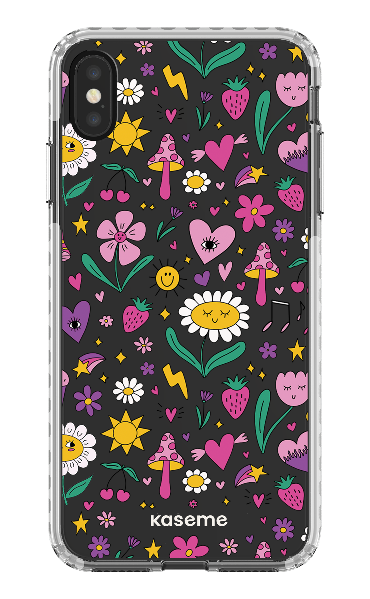 iPhone XS Max Clear Case - White Hypnotize Clear Case -