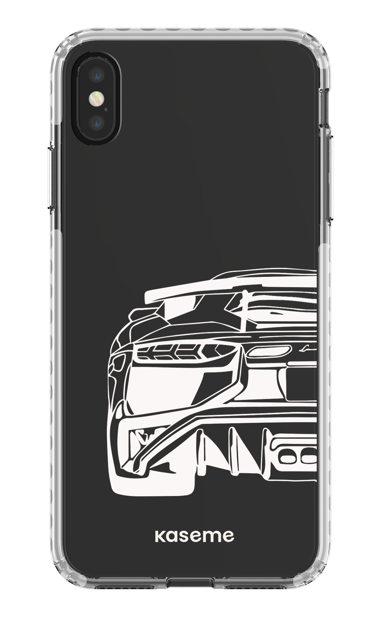 iPhone XS Max Clear Case - White Lambo clear case -