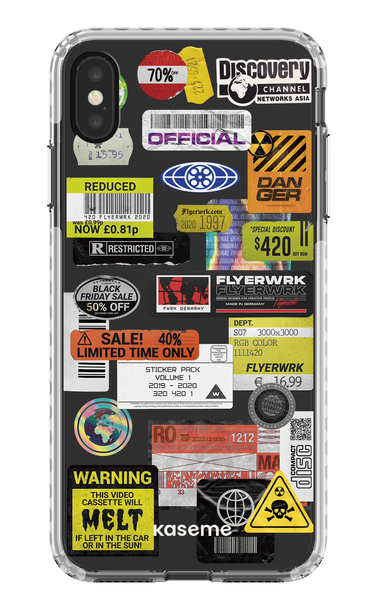 iPhone XS Max Clear Case - White Melt Clear Case -