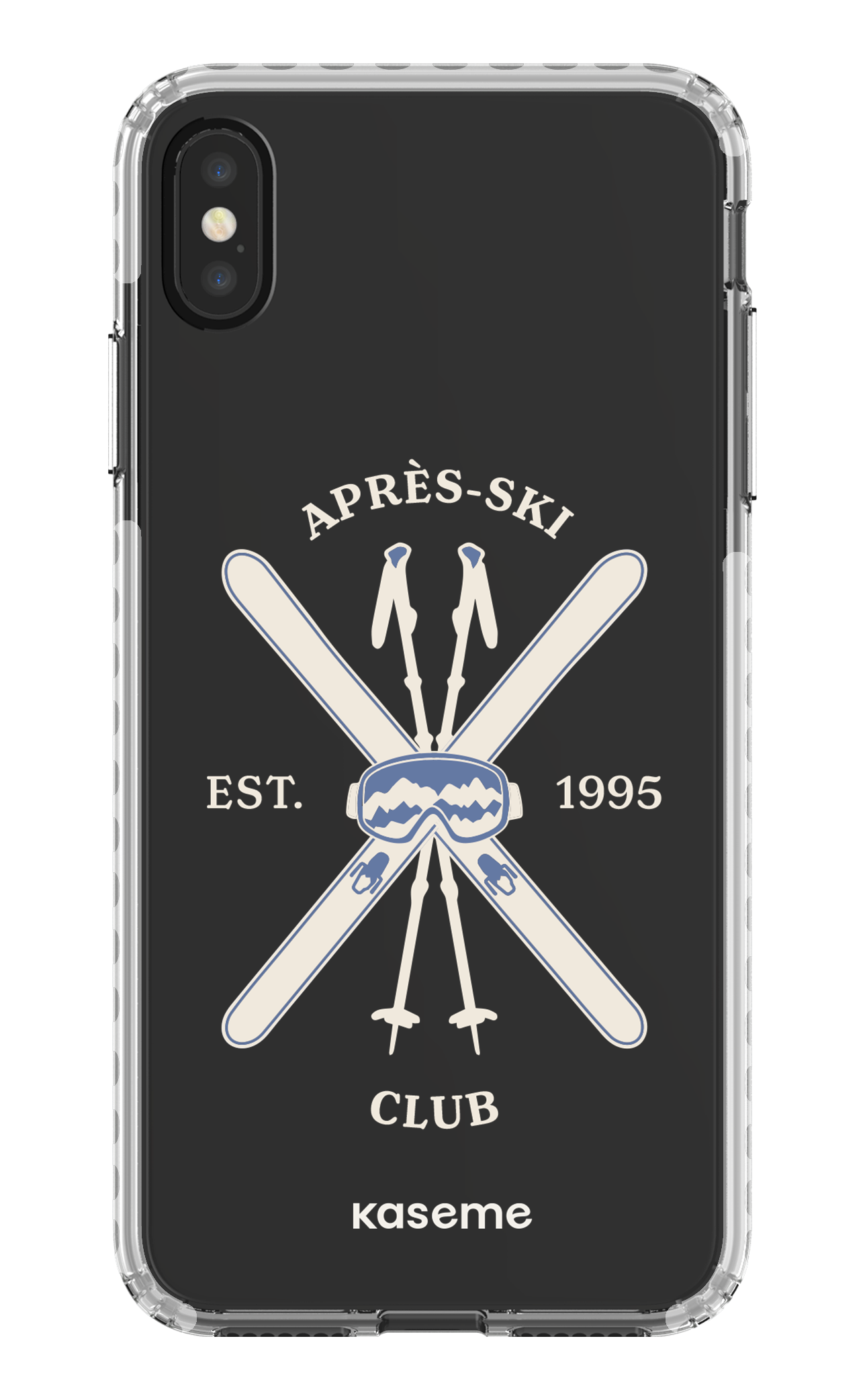 iPhone XS Max Clear Case - White Off-Track Clear Case -