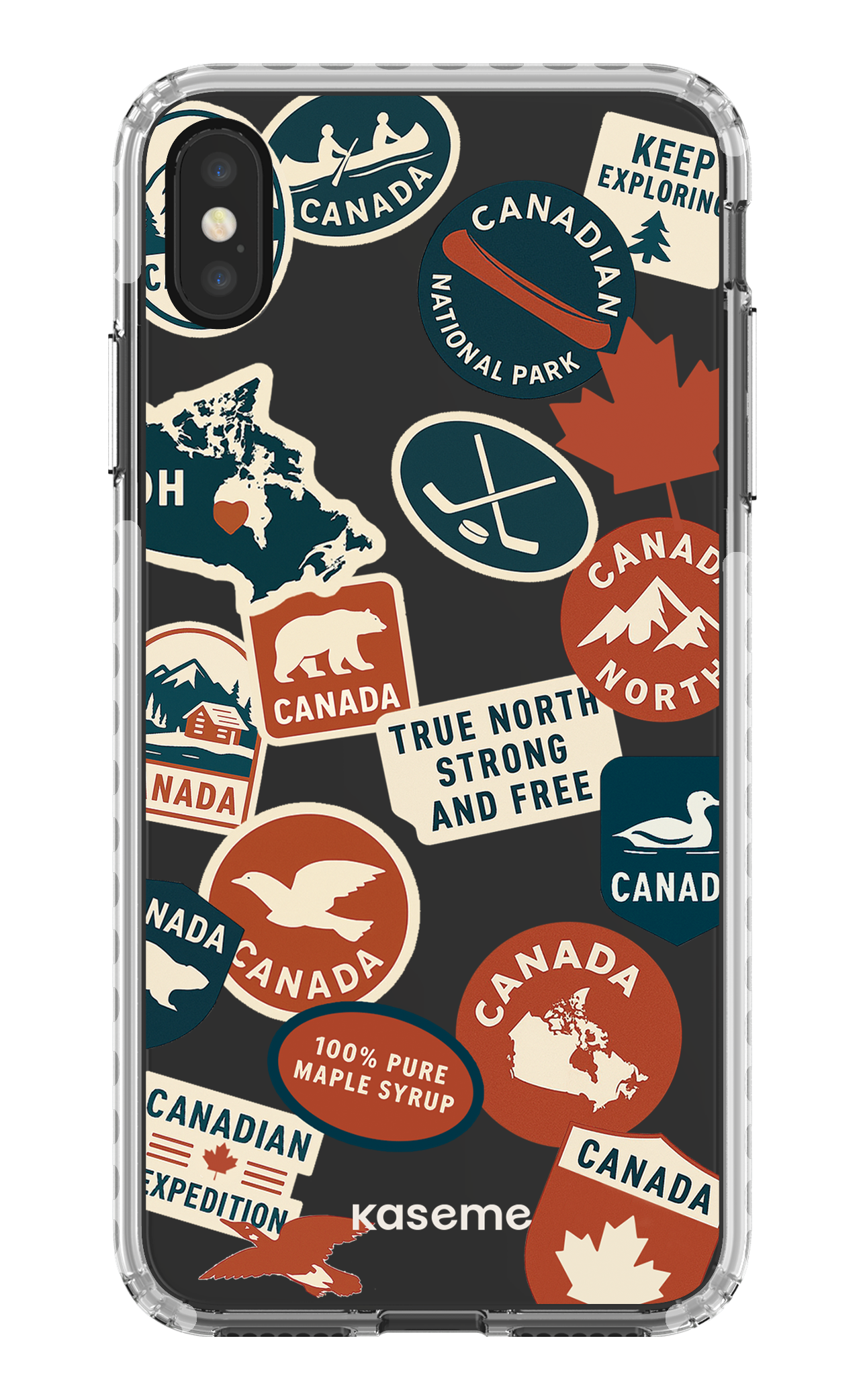 iPhone XS Max Clear Case - White Oh Maple -