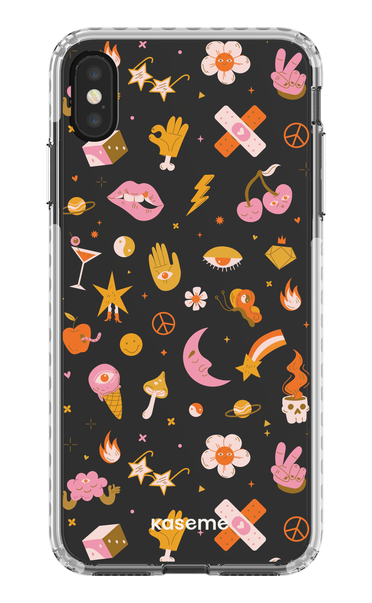 iPhone XS Max Clear Case - White Psycho Clear Case -