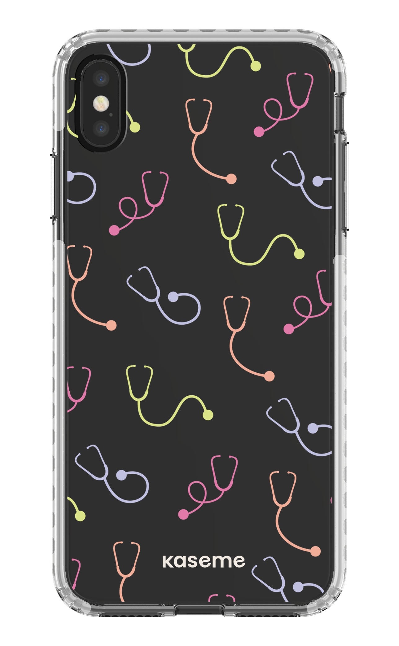 iPhone XS Max Clear Case - White Pulse Clear Case -