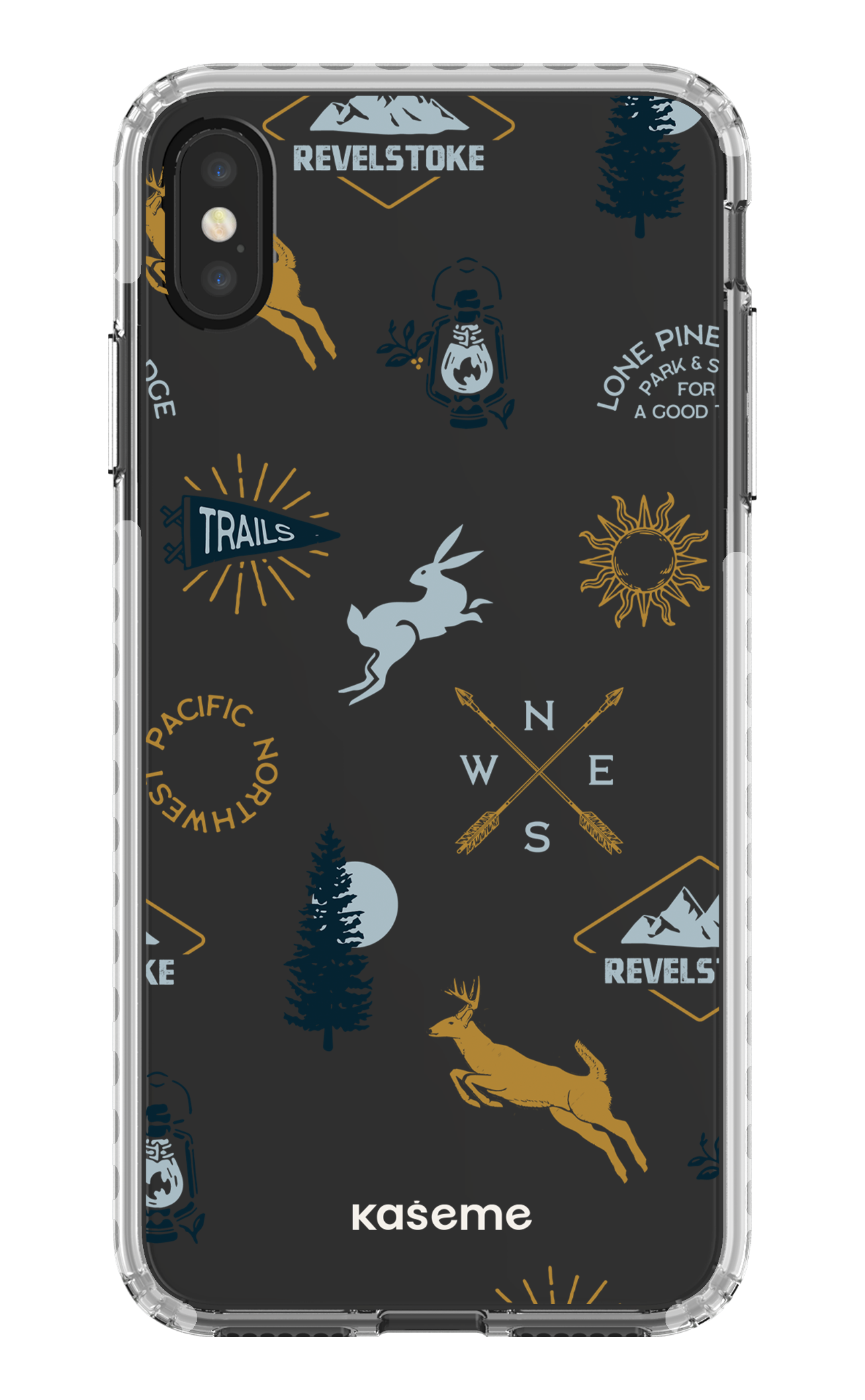 iPhone XS Max Clear Case - White Revelstoke white clear case -