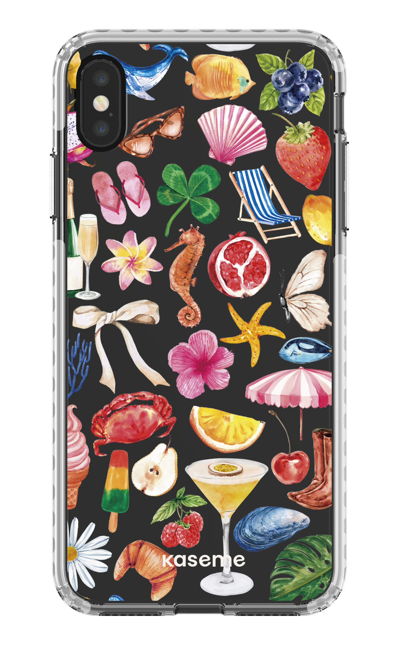 iPhone XS Max Clear Case - White St-Tropez Clear Case -