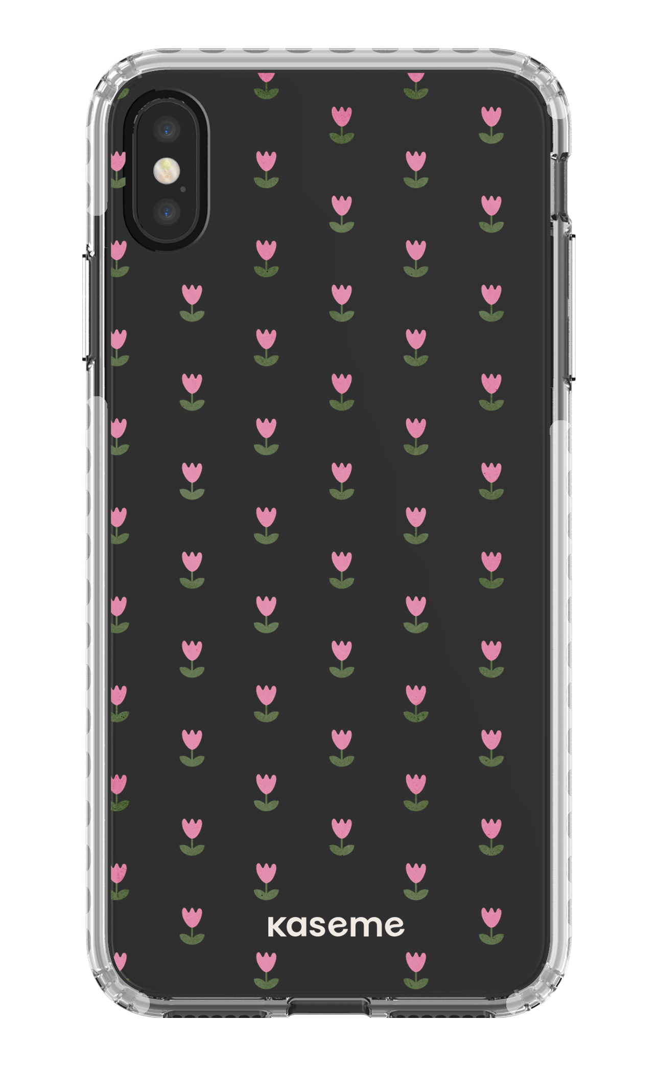 iPhone XS Max Clear Case - White Triumph Pink Clear Case -