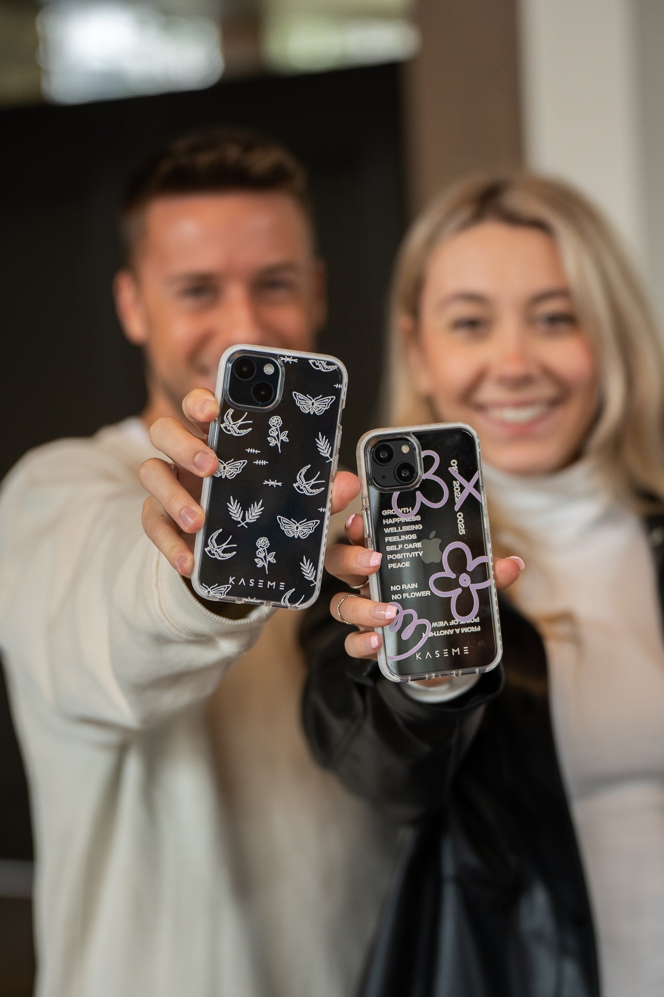 Ink white clear case