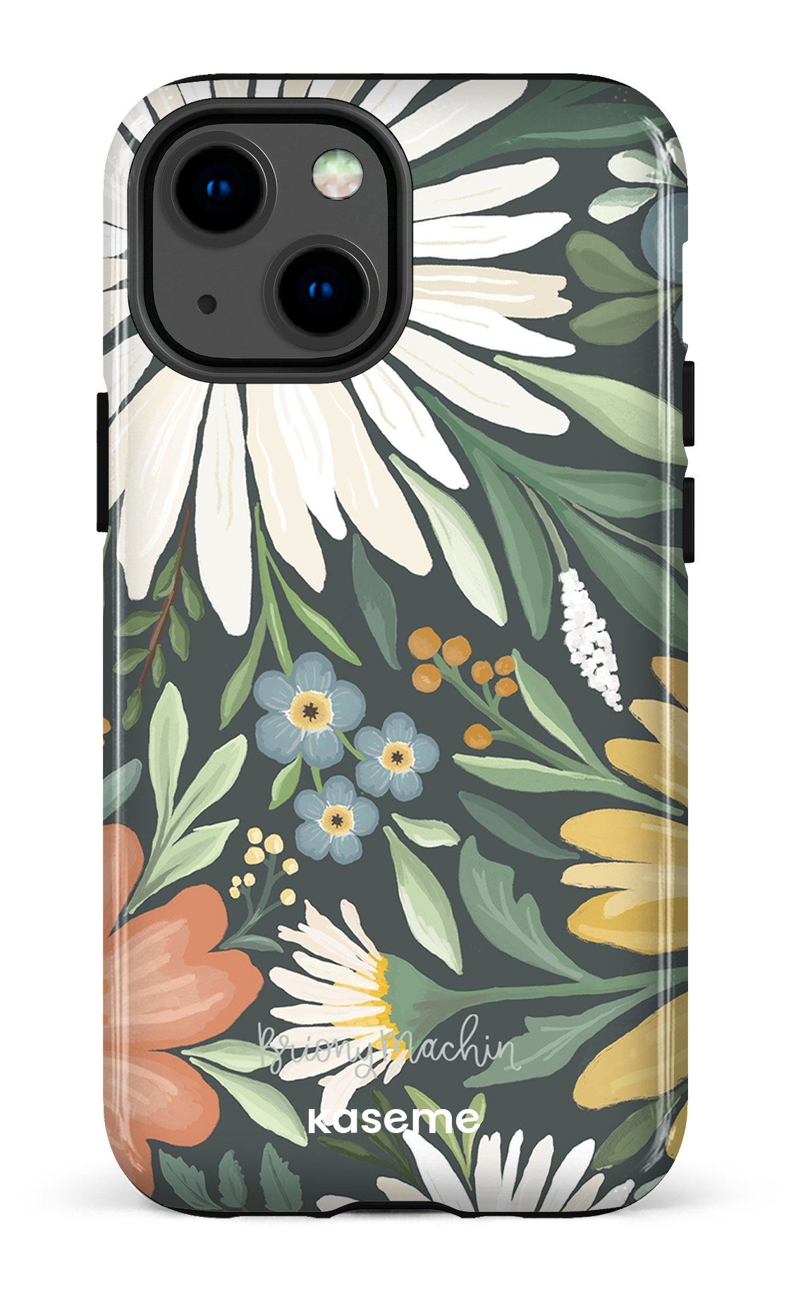 Garden Blooms Green by Briony Machin - iPhone 13 Mini
