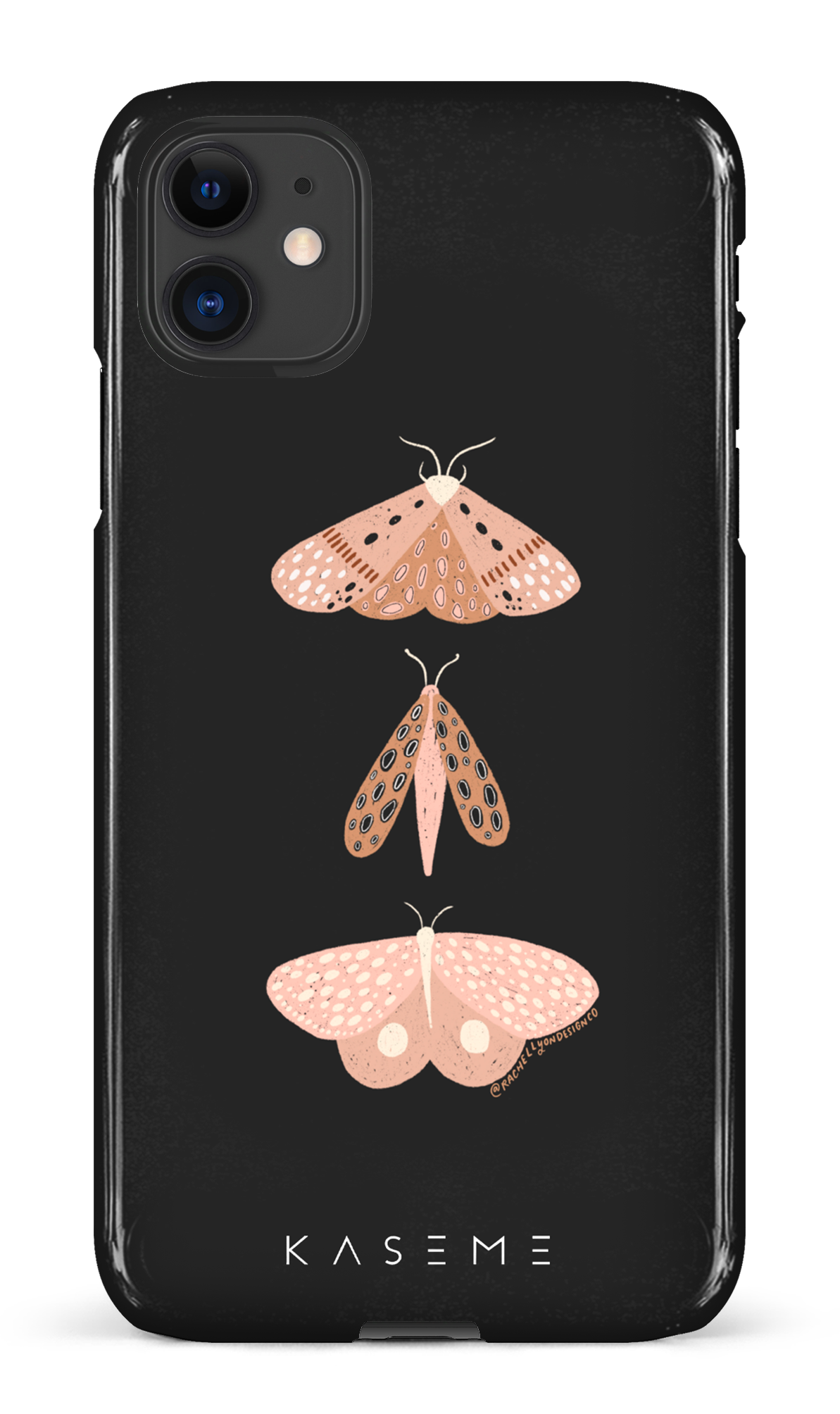 Minimalist Moth Trio Dark by Rachel Lyon Design Co. - iPhone 11