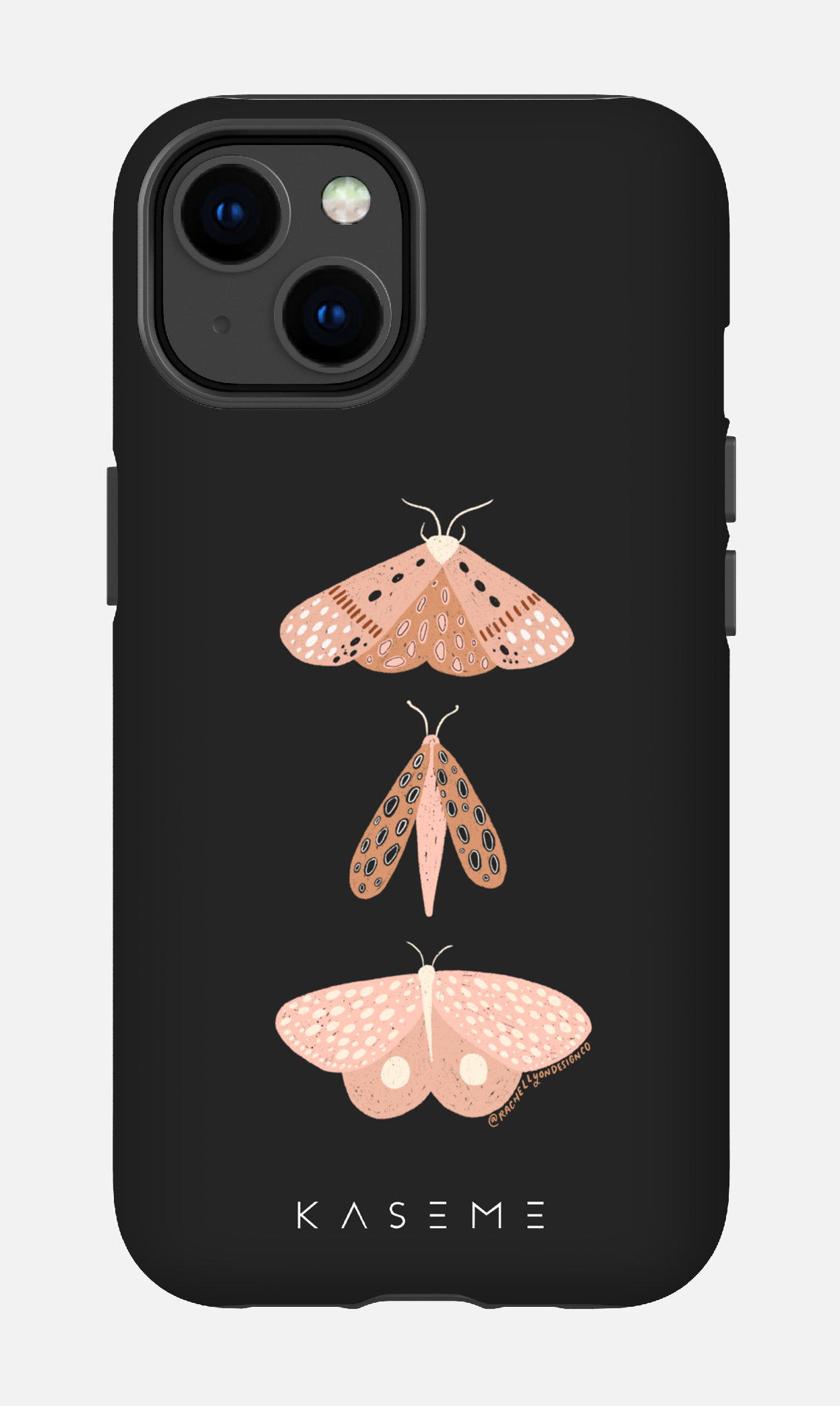 Minimalist Moth Trio Dark by Rachel Lyon Design Co. - iPhone 14