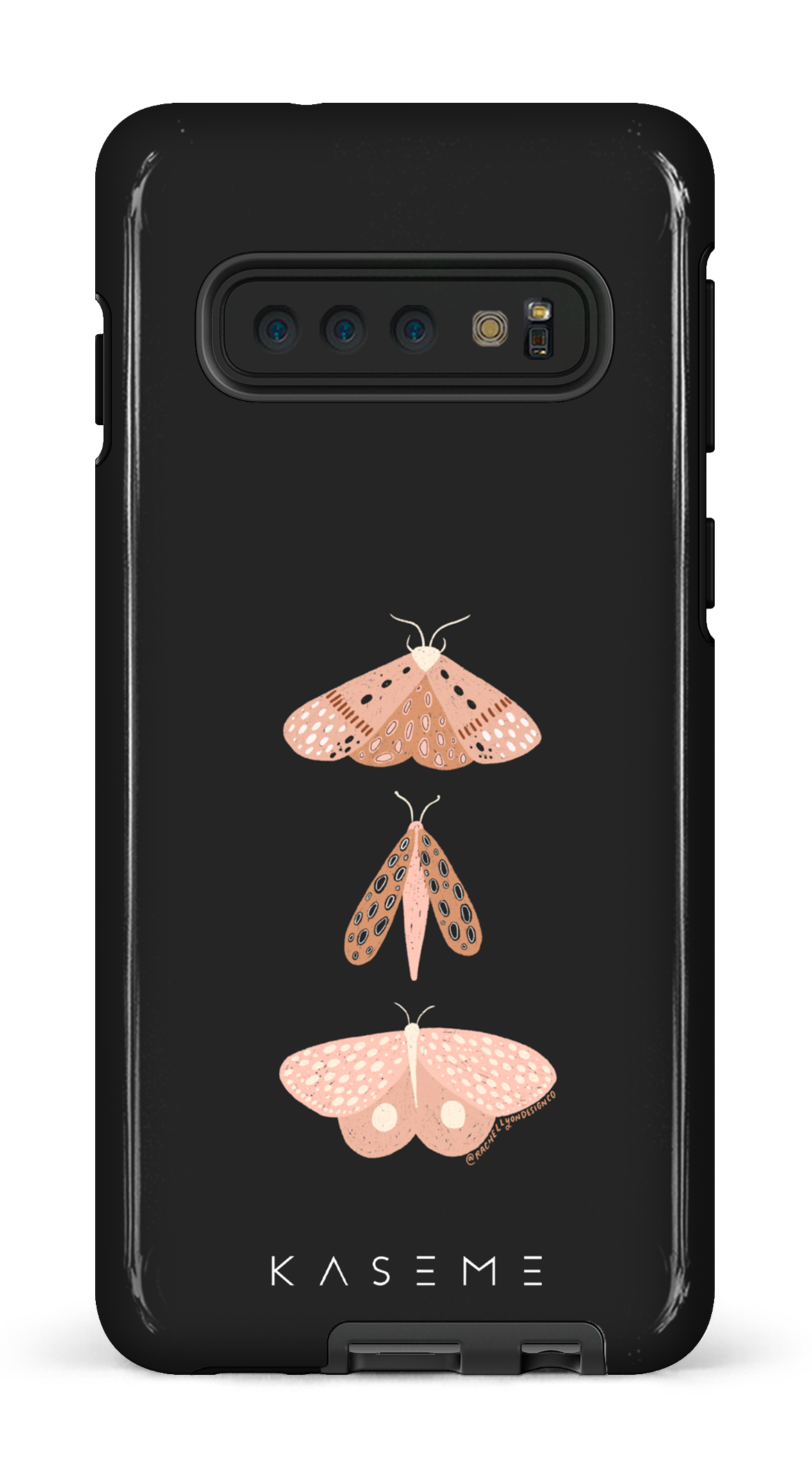 Minimalist Moth Trio Dark by Rachel Lyon Design Co. - Galaxy S10