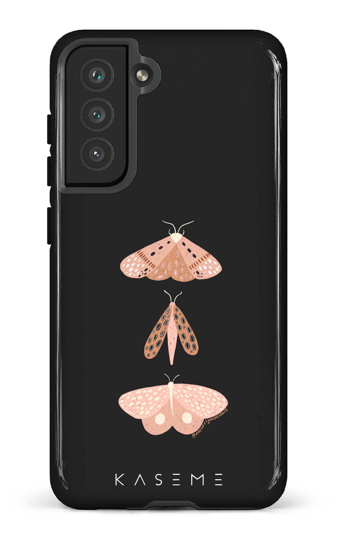 Minimalist Moth Trio Dark by Rachel Lyon Design Co. - Galaxy S21 FE
