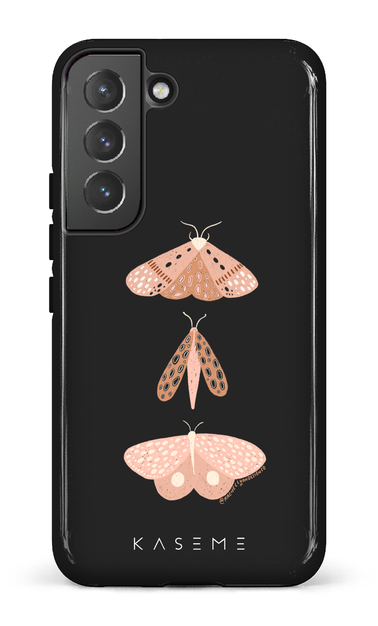 Minimalist Moth Trio Dark by Rachel Lyon Design Co. - Galaxy S22
