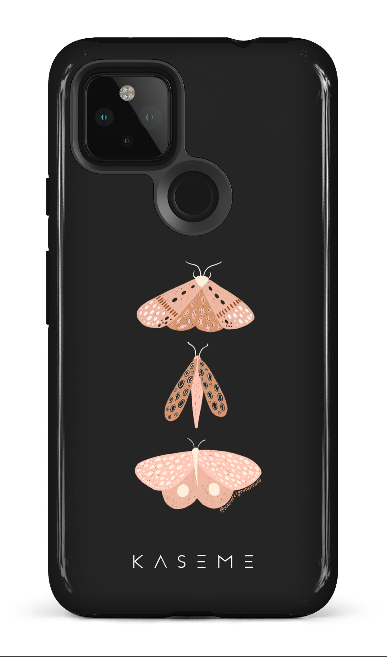 Minimalist Moth Trio Dark by Rachel Lyon Design Co. - Google Pixel 4A (5G)
