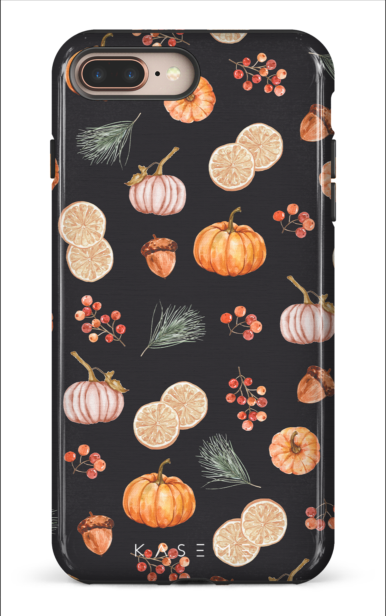 Pumpkin Garden Black - iPhone 8 Plus