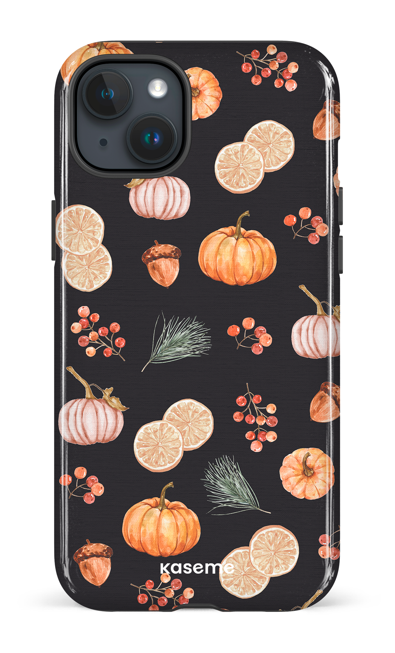 Pumpkin Garden Black - iPhone 15 Plus