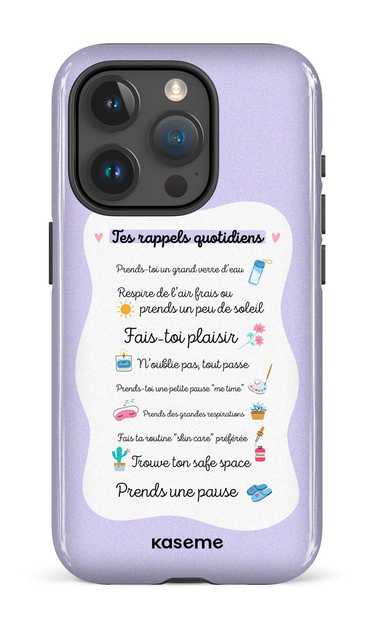 Tes rappels quotidiens purple - iPhone 15 Pro