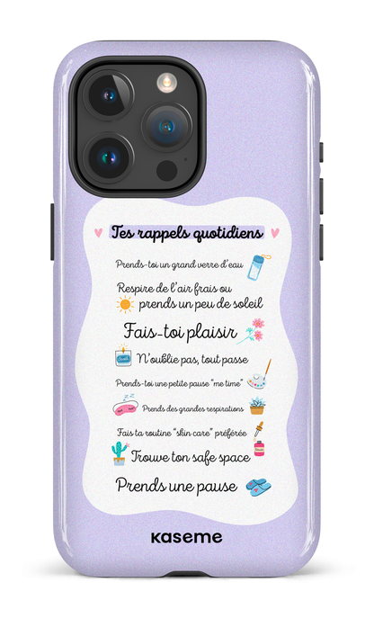 Tes rappels quotidiens purple - iPhone 15 Pro Max