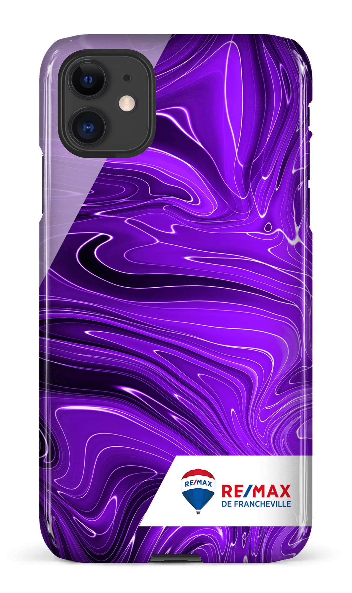 Peinture marbrée sombre violette de Francheville - iPhone 11