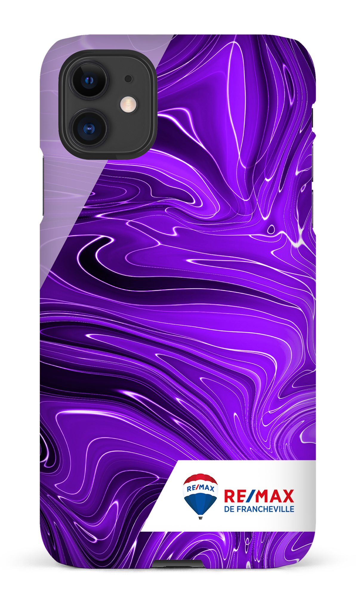 Peinture marbrée sombre violette de Francheville - iPhone 11