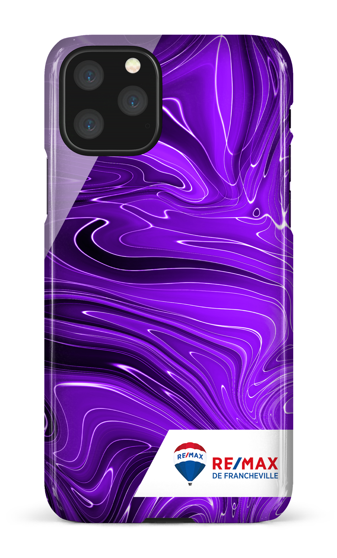 Peinture marbrée sombre violette de Francheville - iPhone 11 Pro