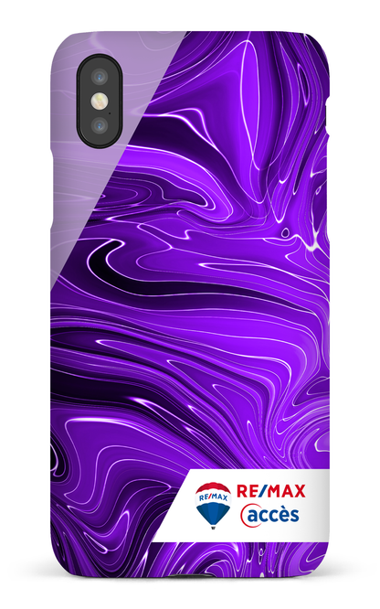 Peinture marbrée sombre violette - iPhone X/Xs