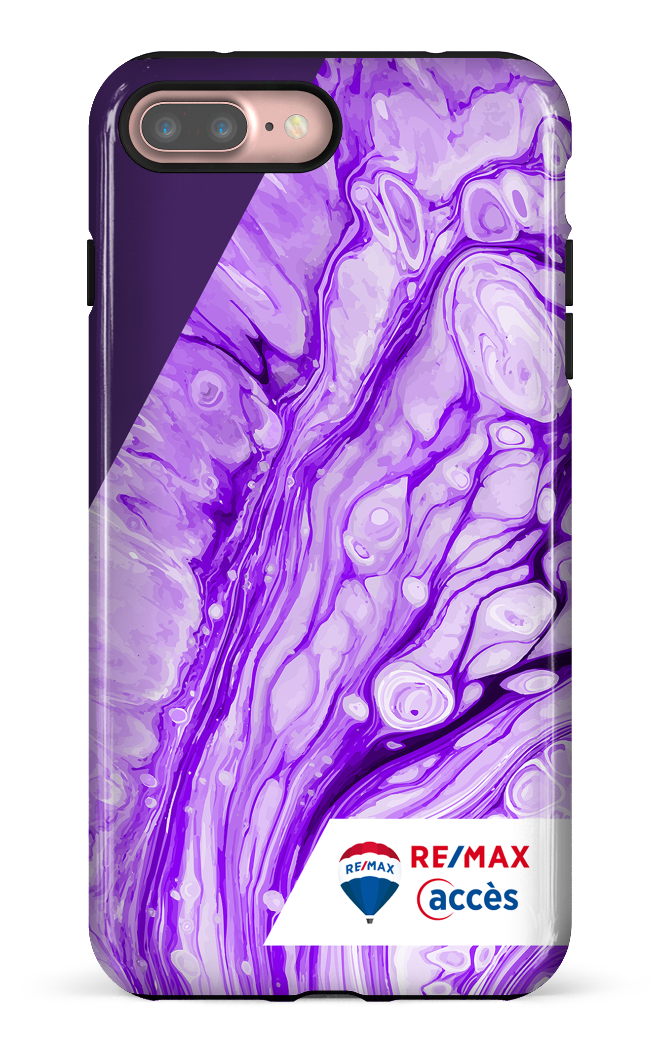 Peinture marbrée claire violette - iPhone 7 Plus