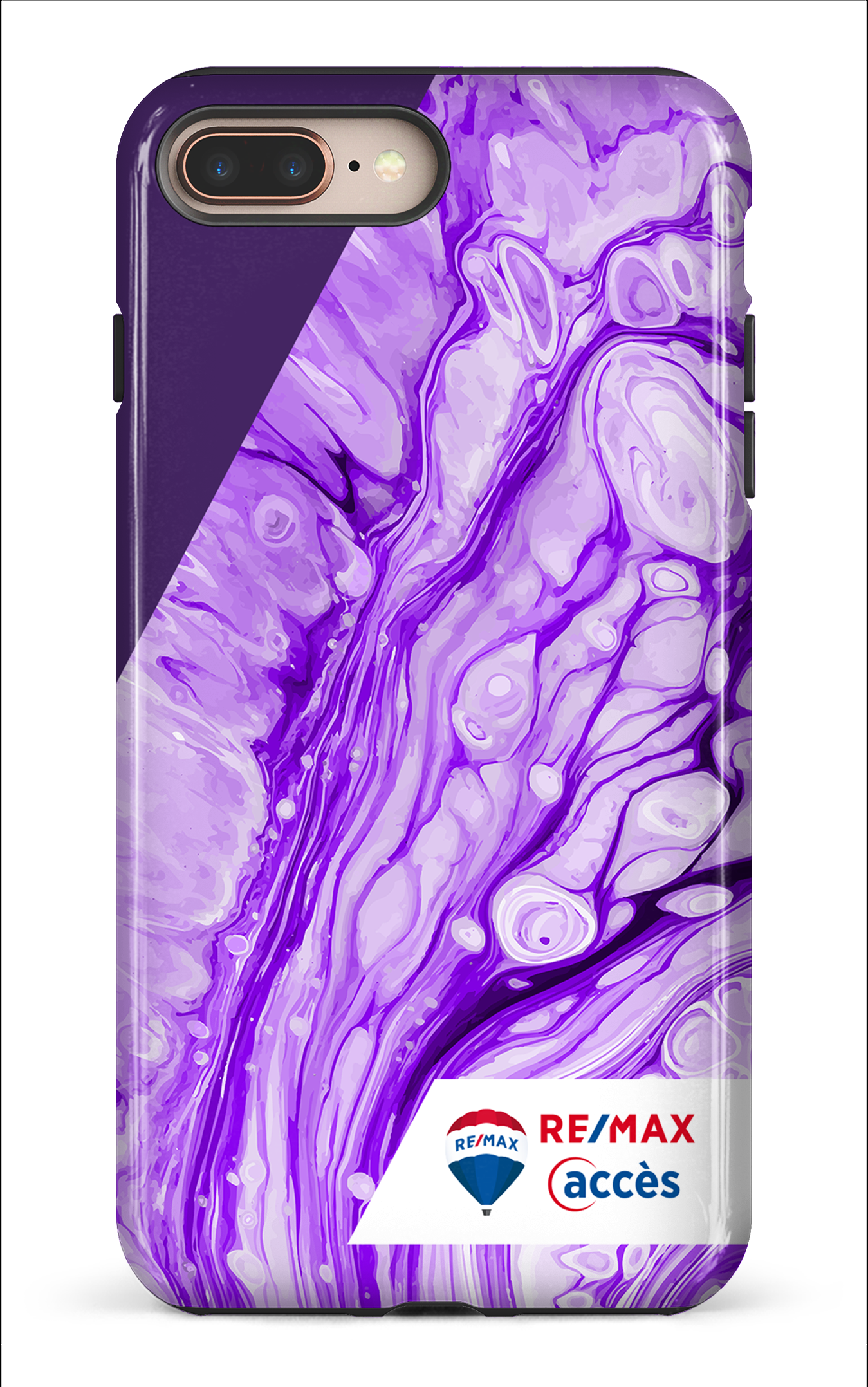 Peinture marbrée claire violette - iPhone 8 Plus
