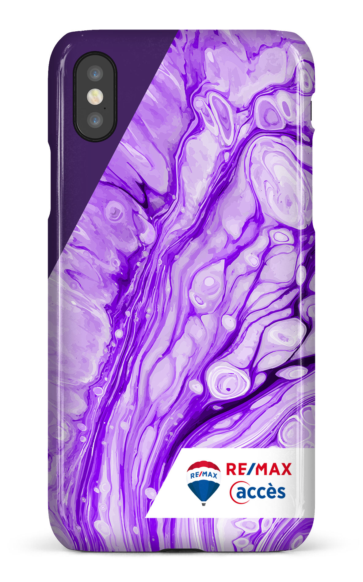 Peinture marbrée claire violette - iPhone X/Xs