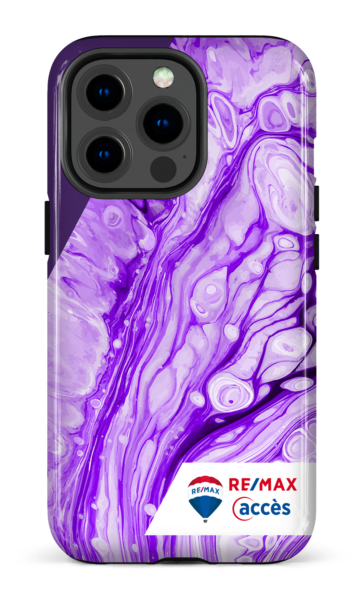 Peinture marbrée claire violette - iPhone 13 Pro