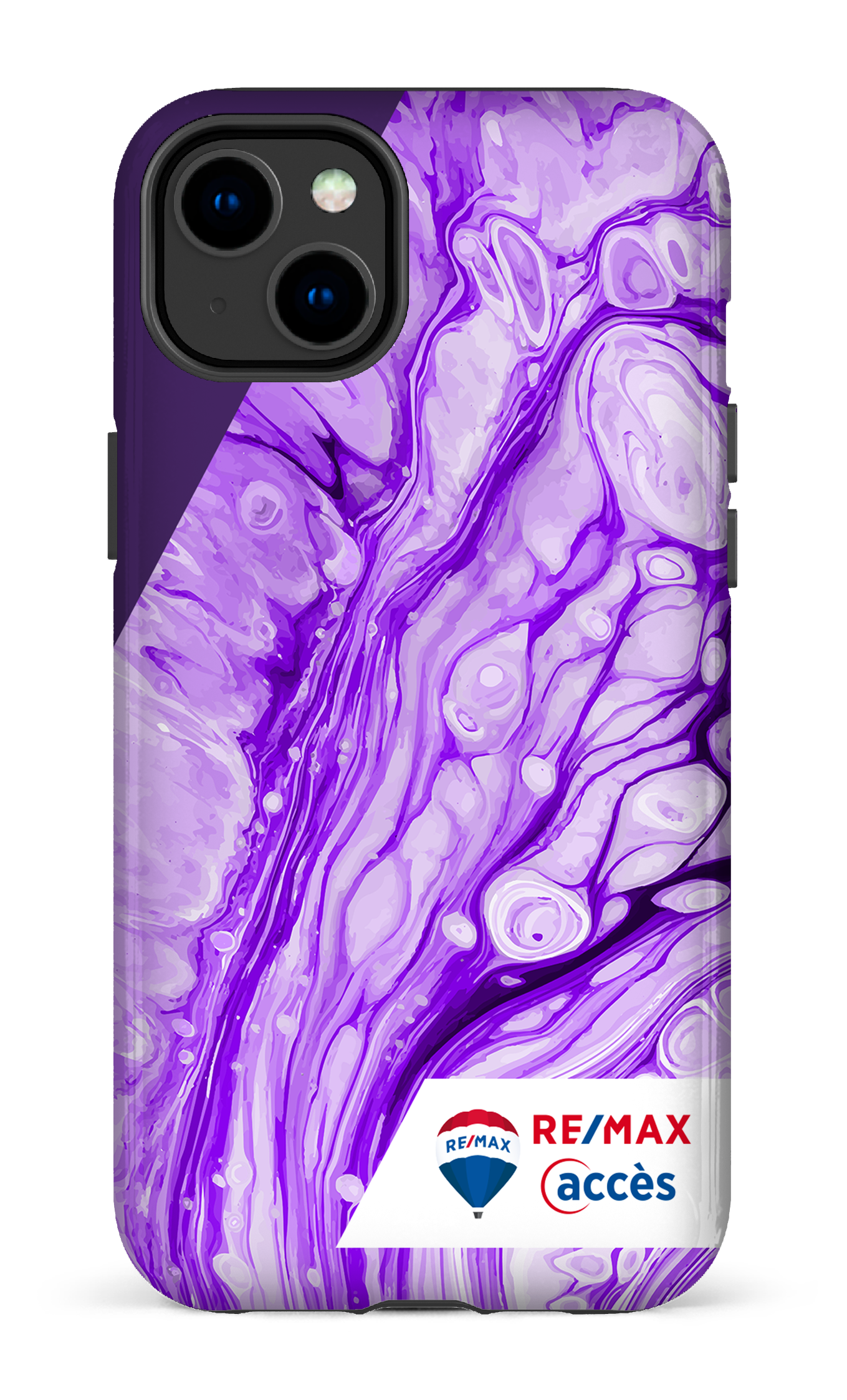 Peinture marbrée claire violette - iPhone 14 Plus