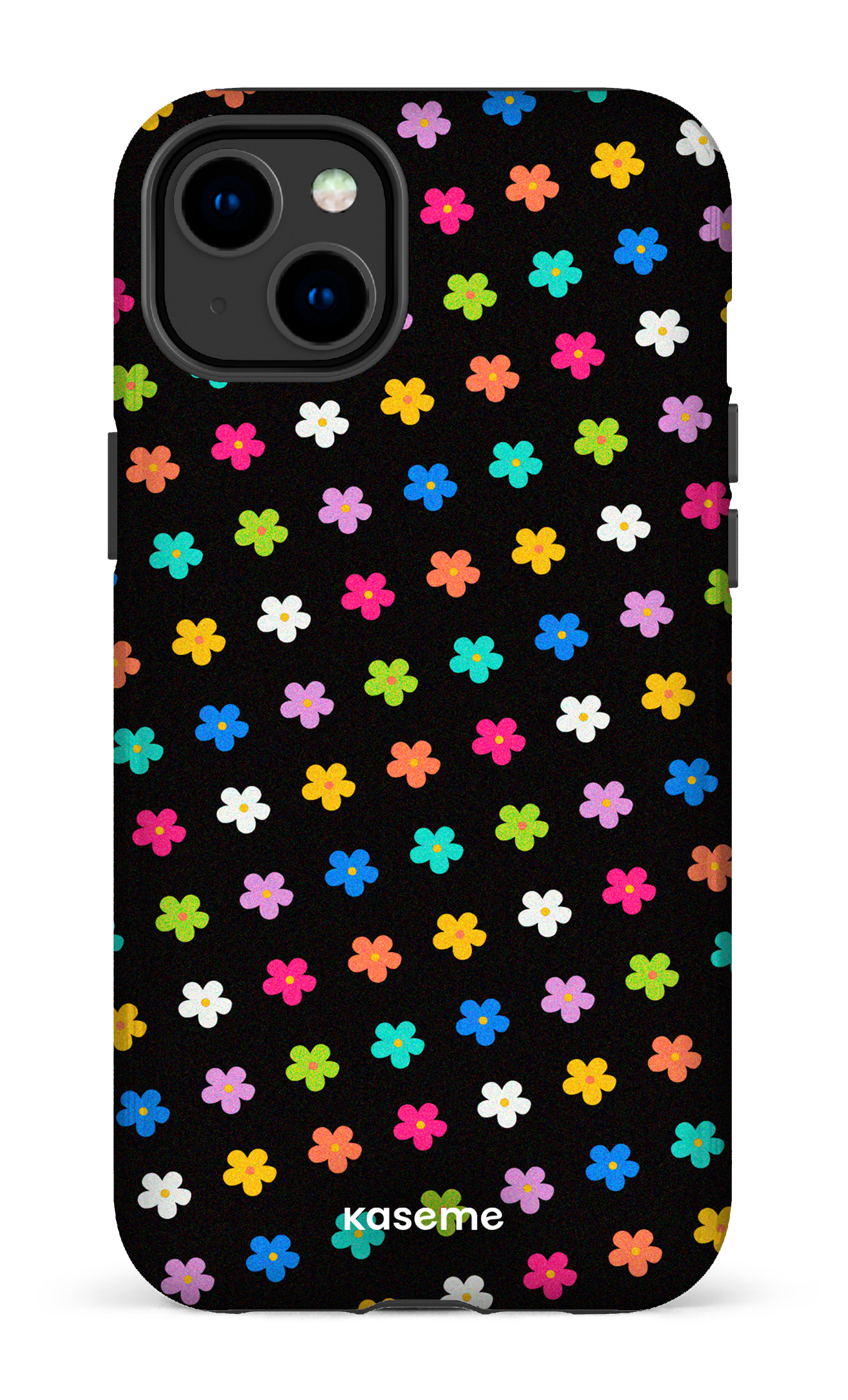 Joyful Flowers Black - iPhone 14 Plus
