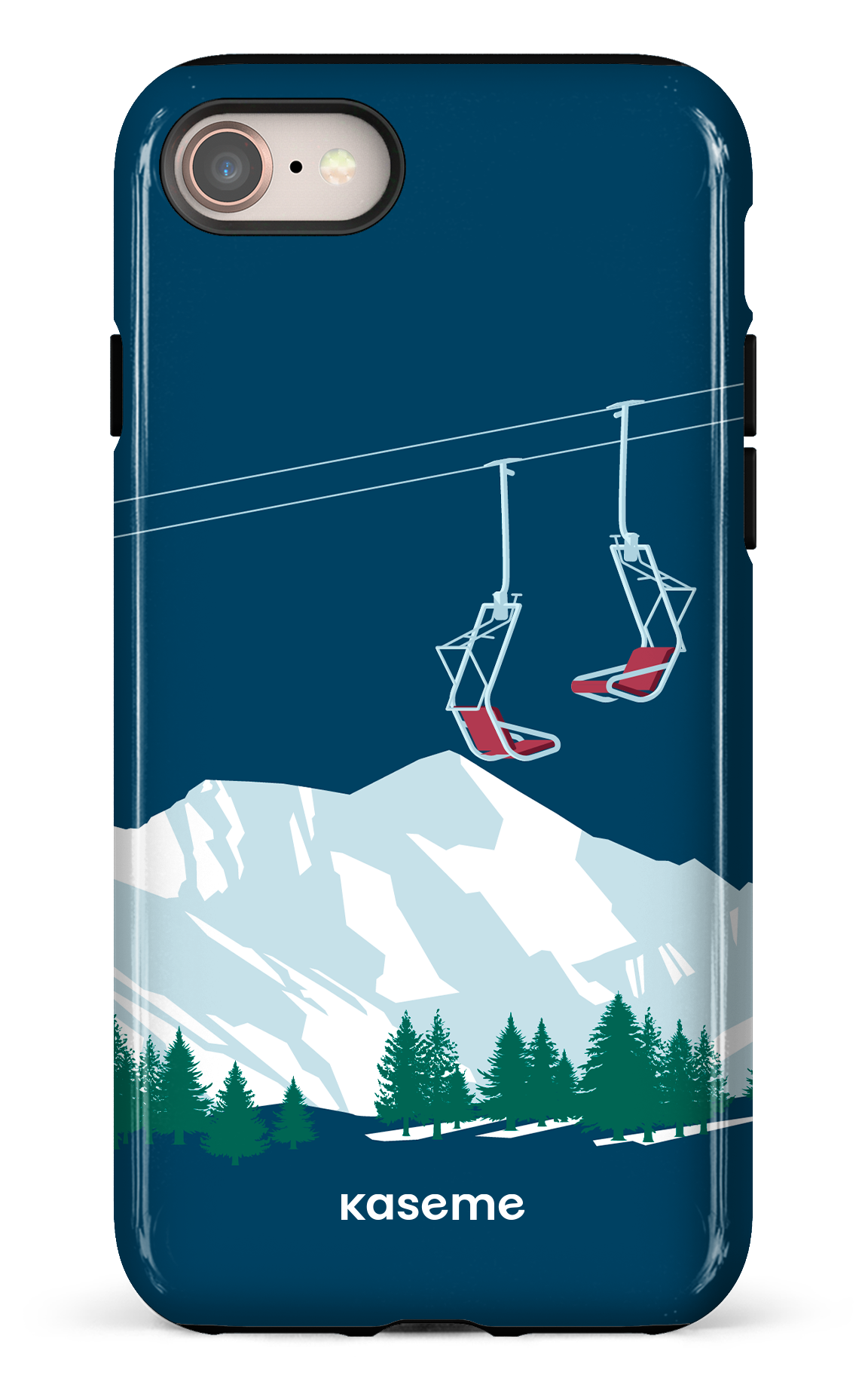 Ski Lift Blue - iPhone 8