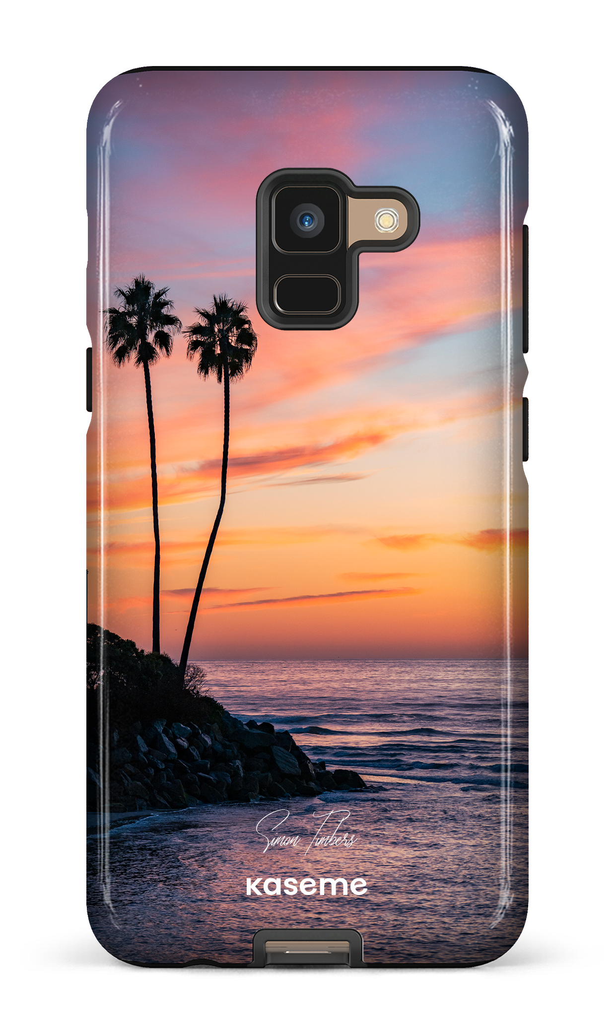 Sunset Palms by Simon Timbers - Galaxy A8