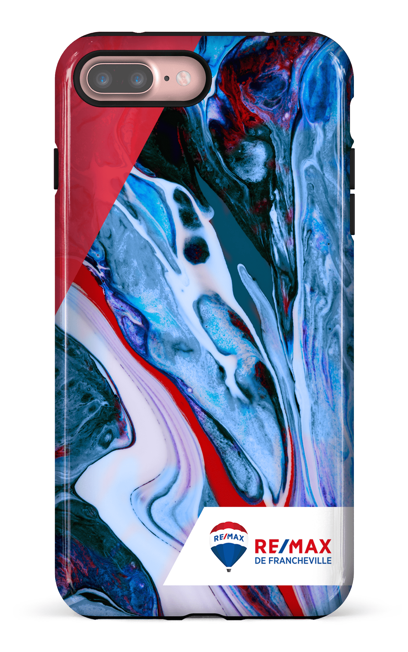 iPhone 7/8 Plus Tough Peinture marbrée claire de Francheville -