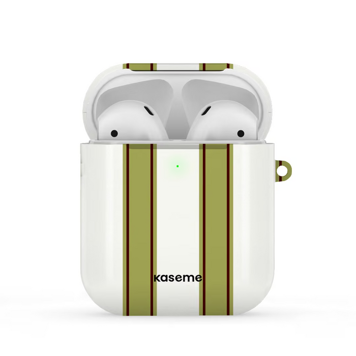 Airpod Gloss La Linea Olive AirPods Case by Marina Bastarache -