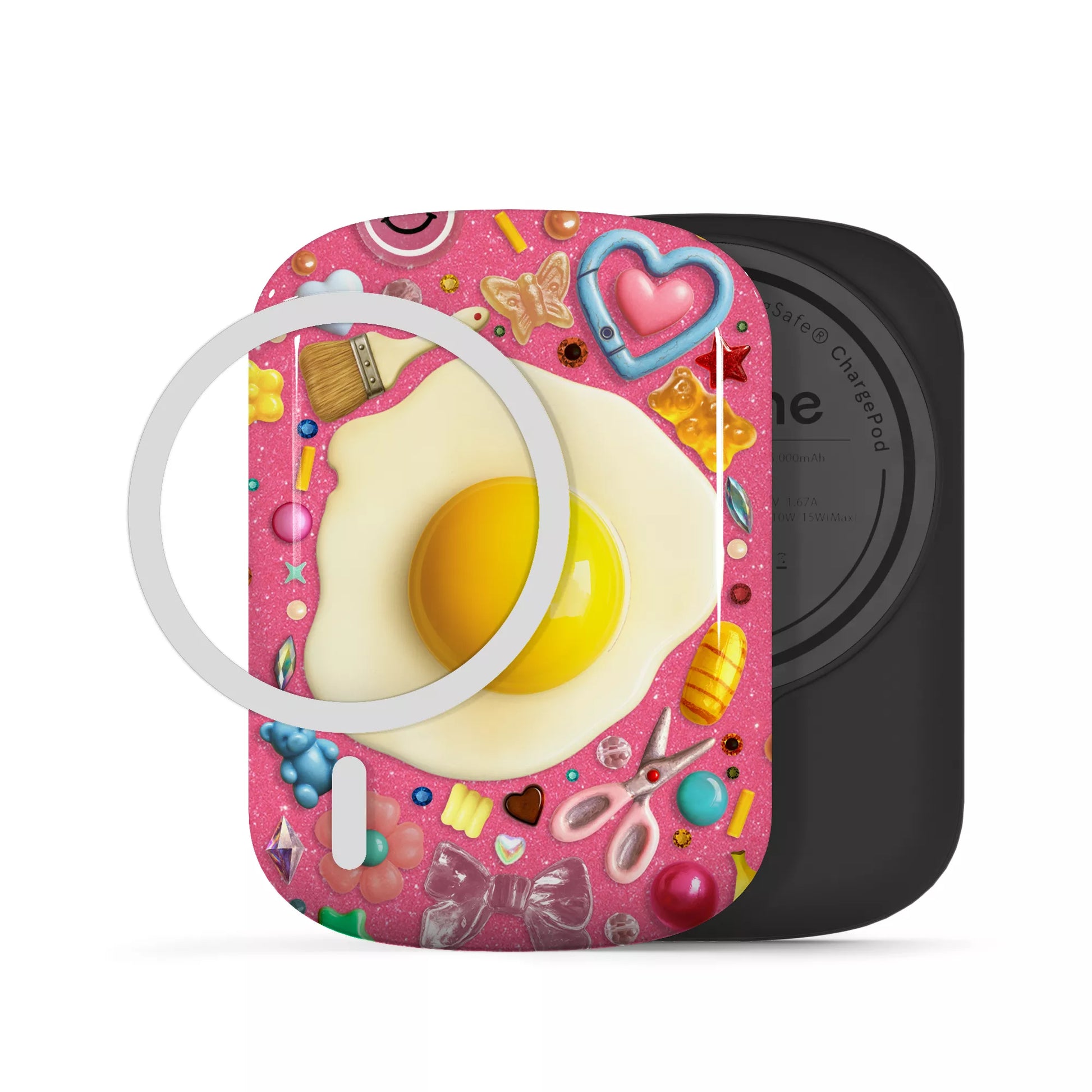 Battery + Shell + MagSafe ring DIY Queen ChargePod by Marianne Plaisance -