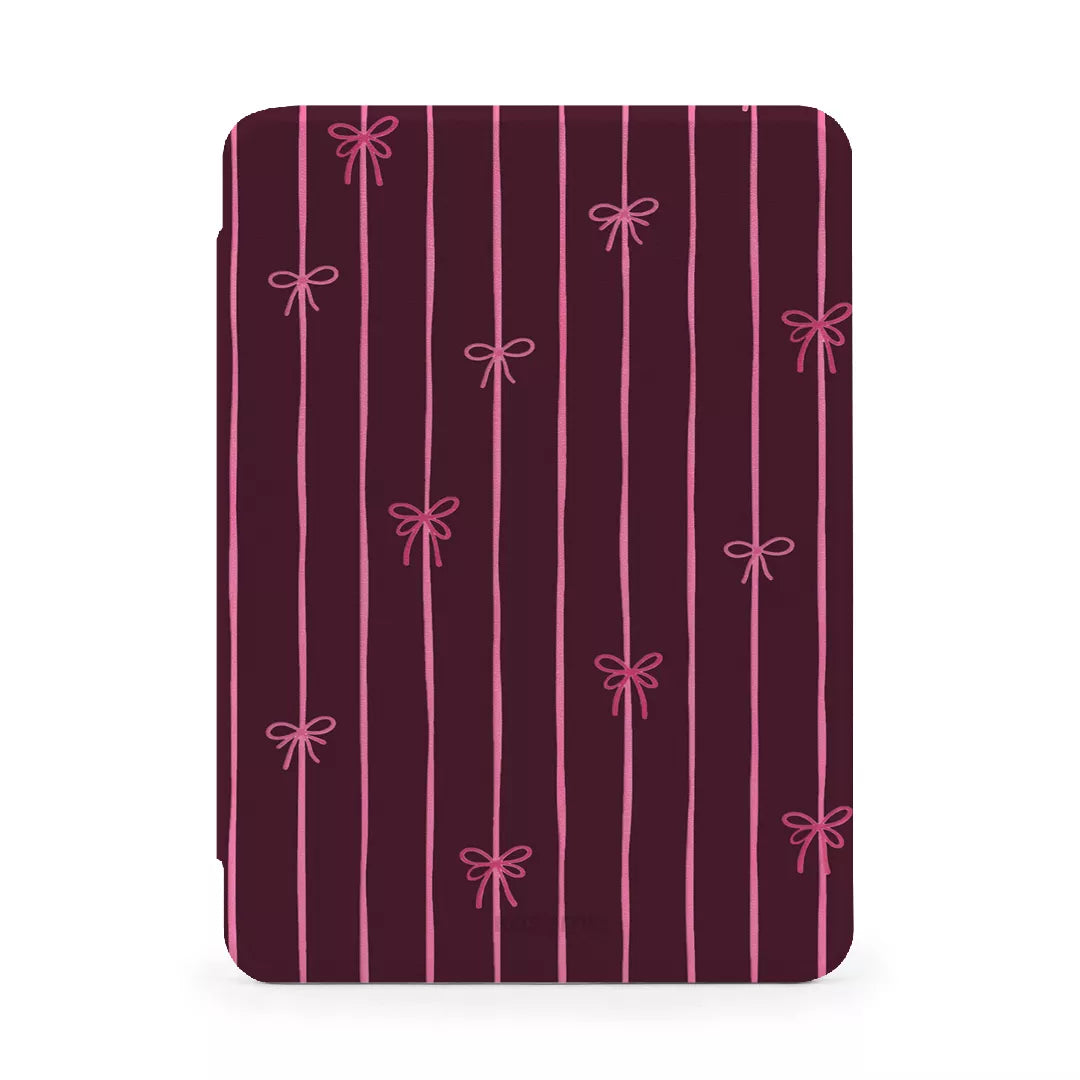 Kobo Clara Color / Black & White Baby Bow Burgundy E-Reader Case -