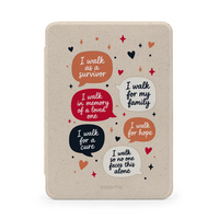 Kobo Clara Color / Black & White Why I Walk by Société de Leucémie & Lymphome du Canada E-Reader Case -