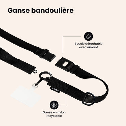 Ganse bandoulière jeans