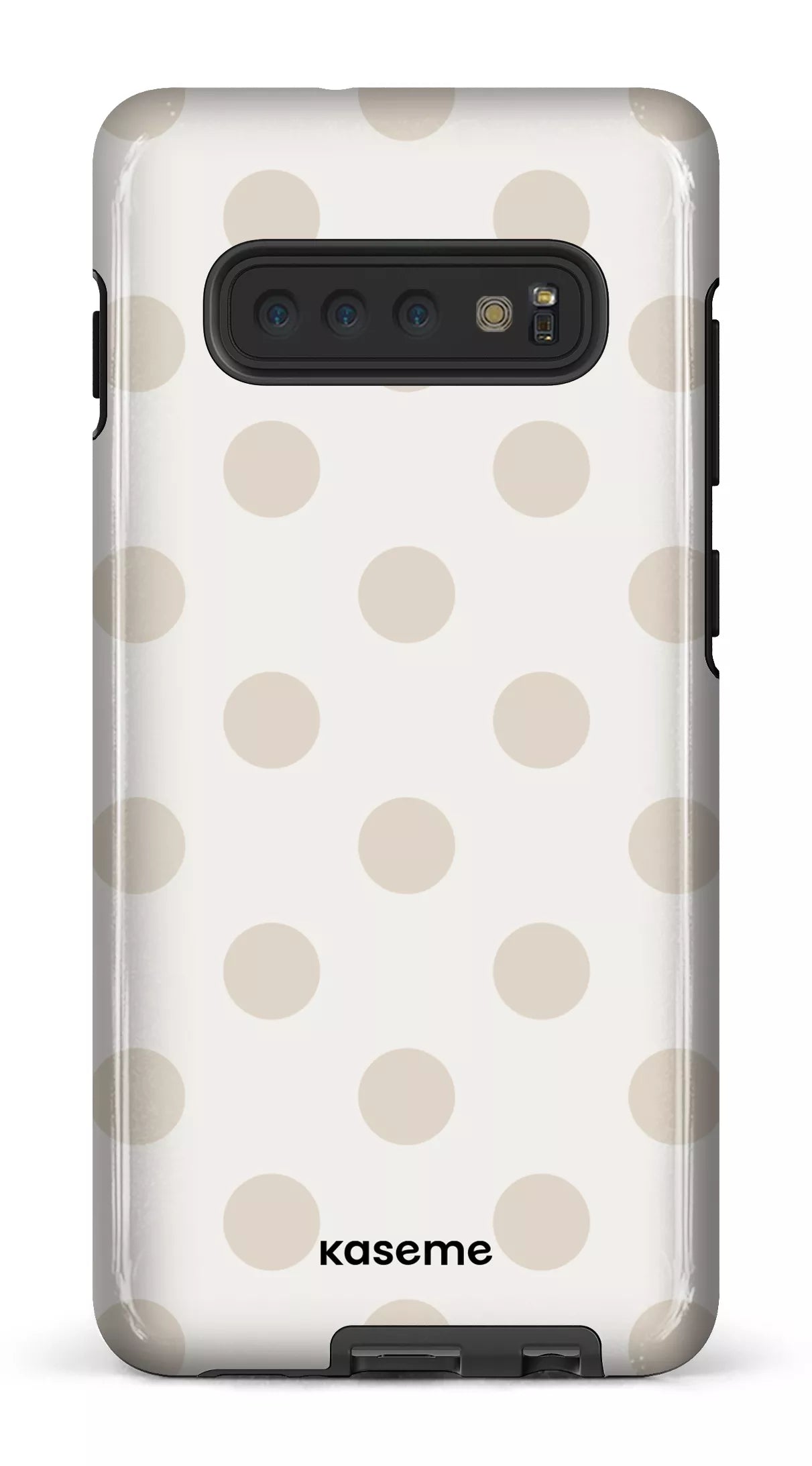 Galaxy S10 Plus Tough Couture Beige & White -