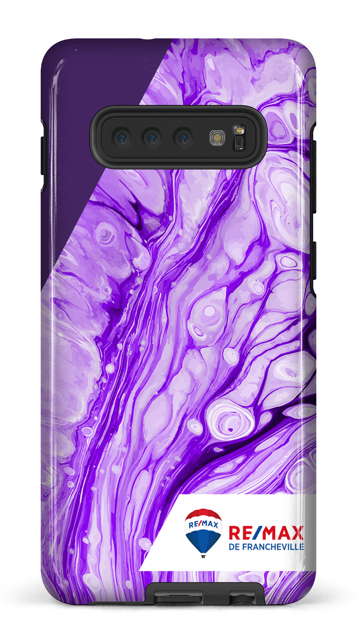 Galaxy S10 Plus Tough Peinture marbrée claire violette de Francheville -