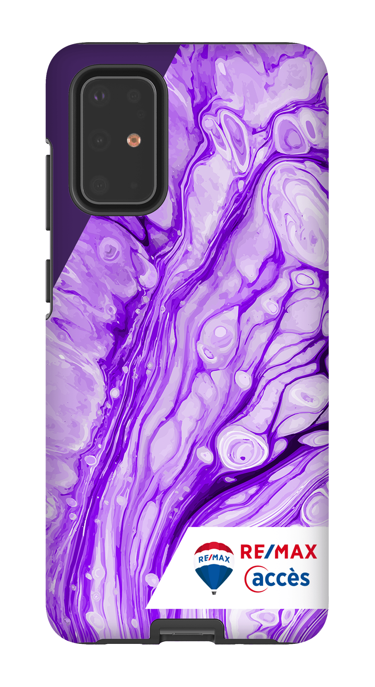 Galaxy S20 Plus Tough Peinture marbrée claire violette -