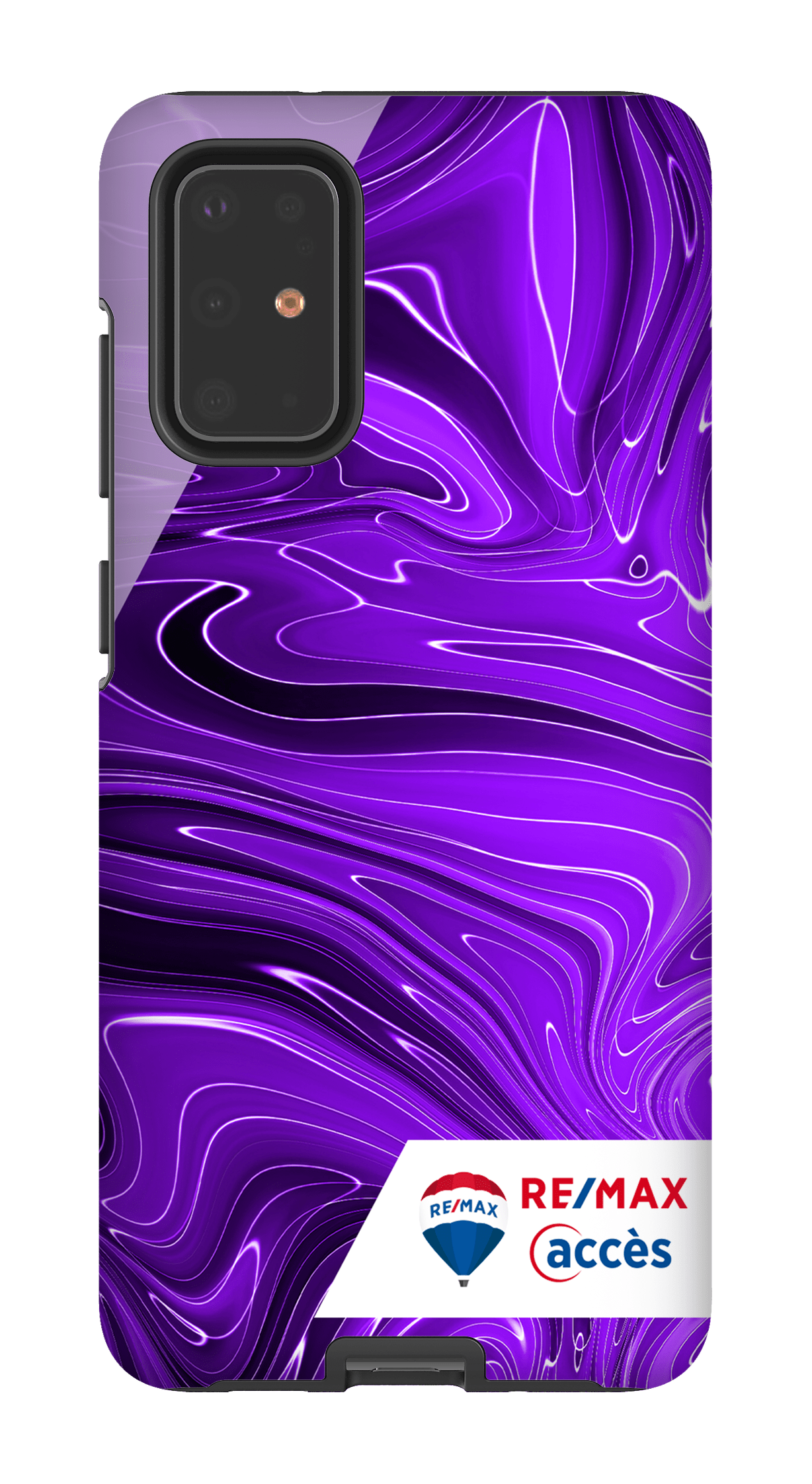 Galaxy S20 Plus Tough Peinture marbrée sombre violette -