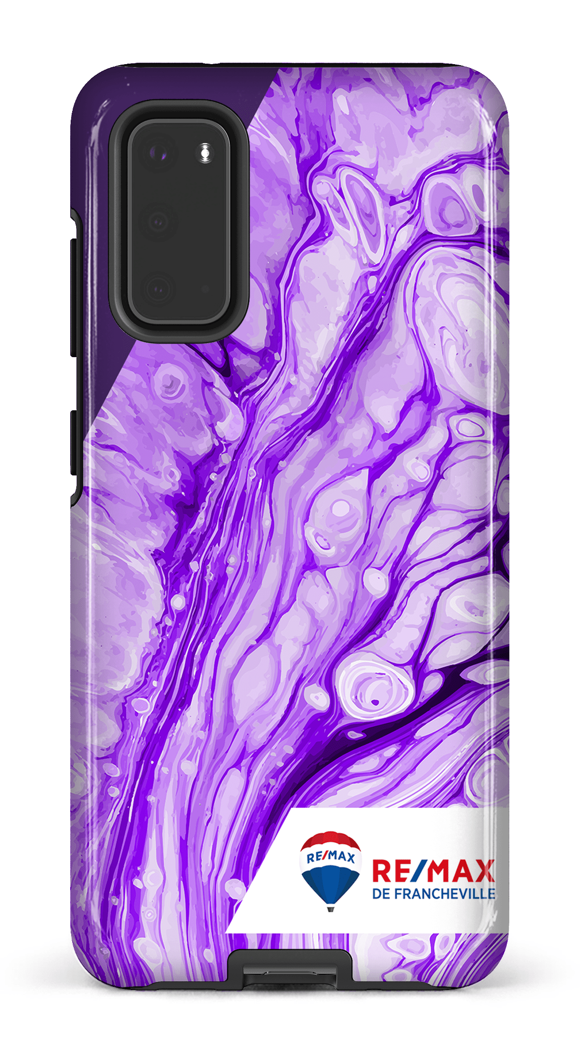 Galaxy S20 Tough Peinture marbrée claire violette de Francheville -
