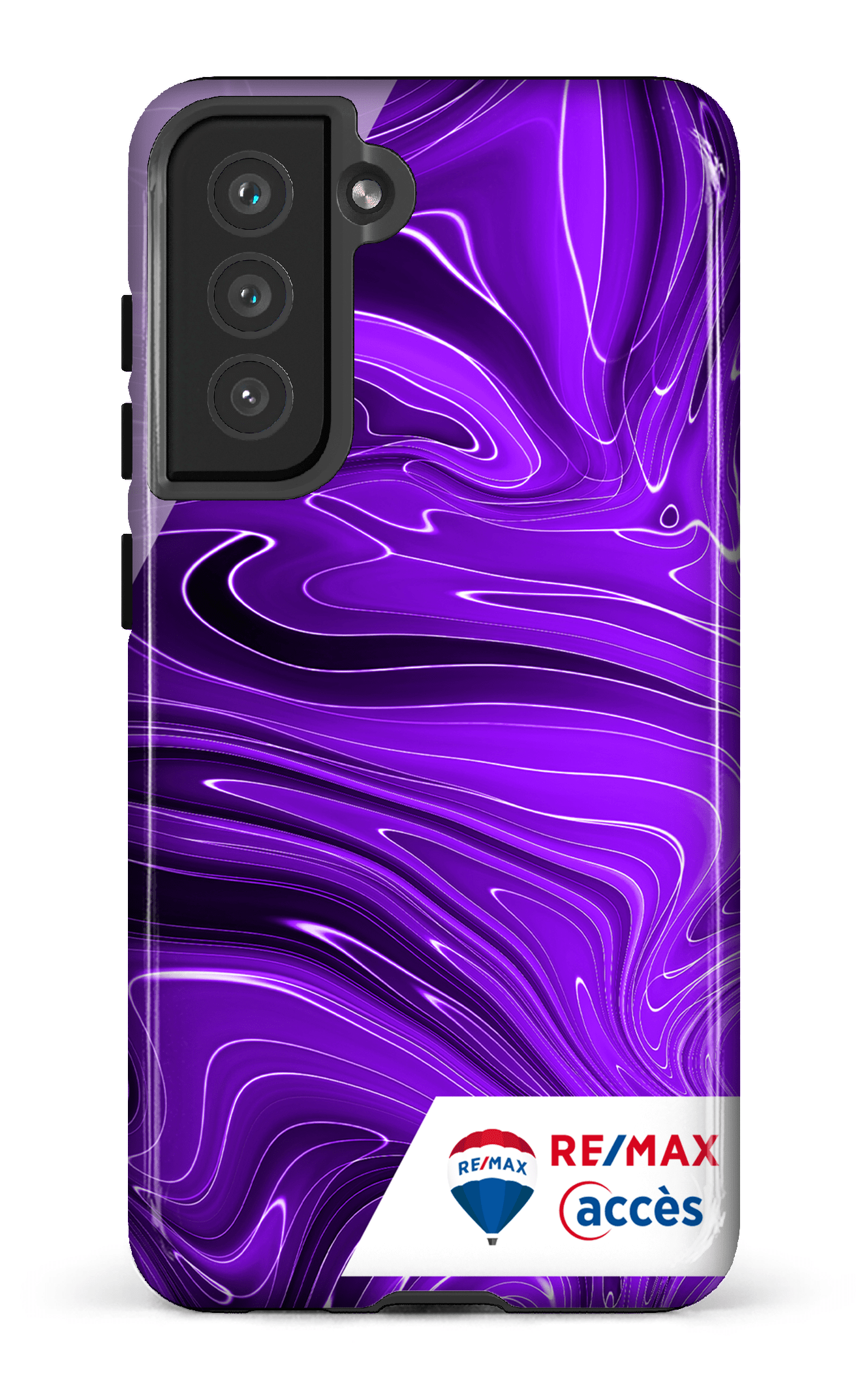 Galaxy S21 FE Tough Peinture marbrée sombre violette -