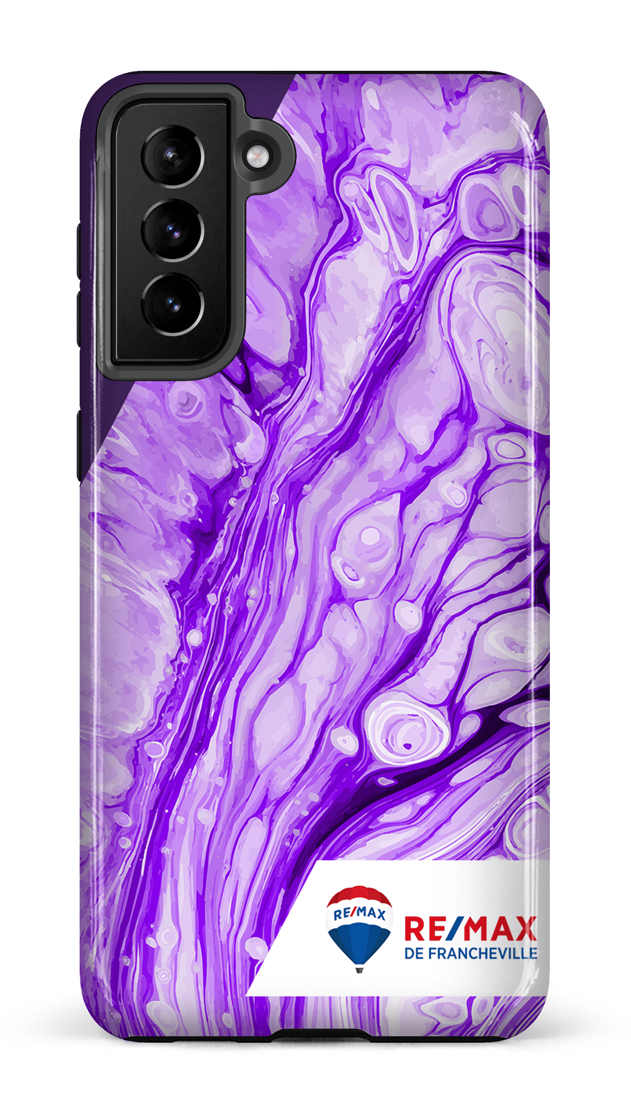 Galaxy S21 Plus Tough Peinture marbrée claire violette de Francheville -
