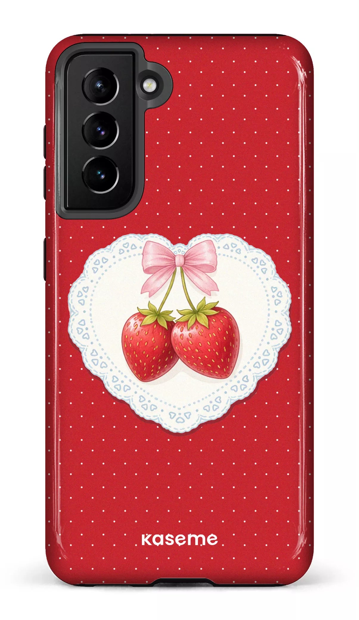 Galaxy S21 Tough Fresa Lace Red -